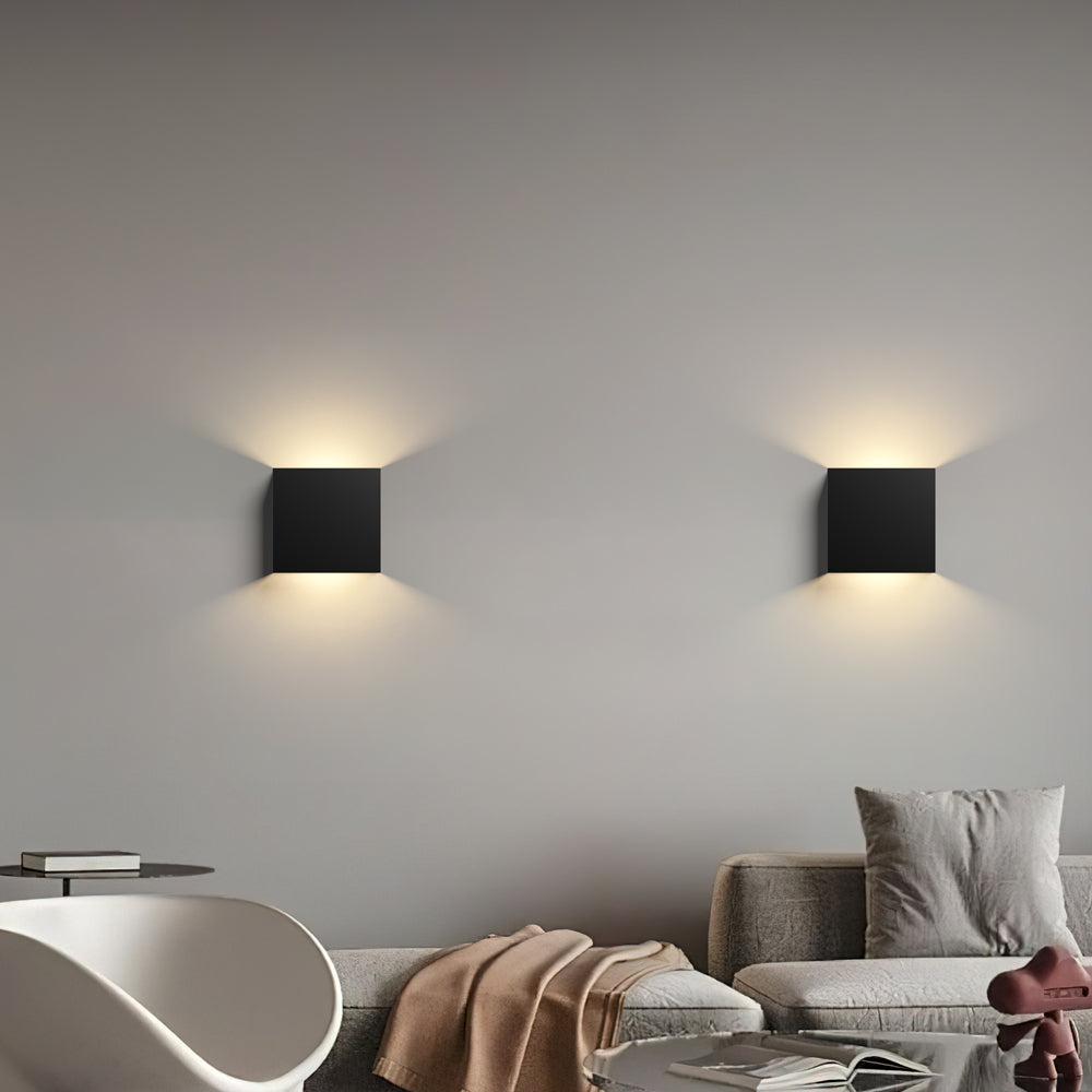 Modern Exterior Up down Cube Wall Lights Warm Led Lamp Wall Sconce – At ...