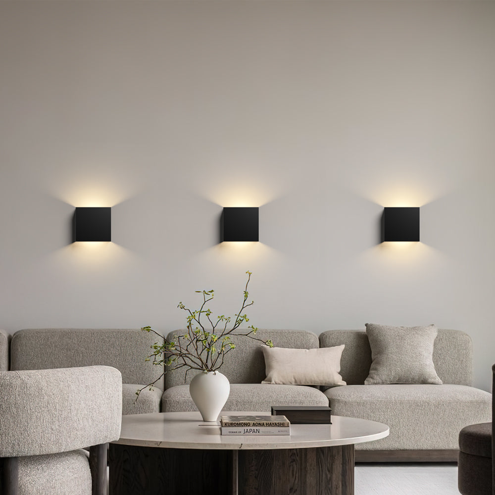 Modern Exterior Up down Cube Wall Lights Warm Led Lamp Wall Sconce – At ...