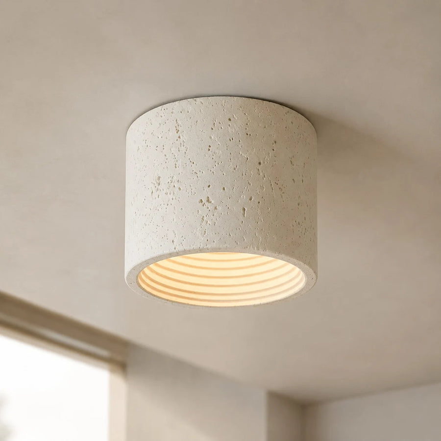 Lampada da soffitto cilindrica Vaelis Wabi-Sabi