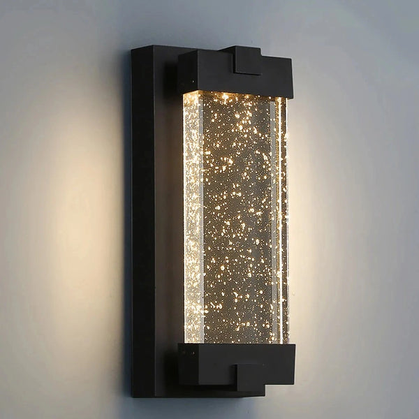 Xylia Modern Bubble Crystal Outdoor Wall Lamp
