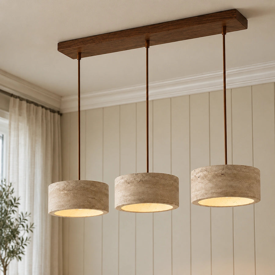 Yannick Wabi Sabi Travertine Pendant Light
