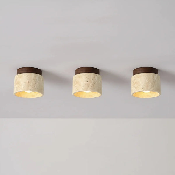 Yetvee Wabi-Sabi Travertine Ceiling Lamp