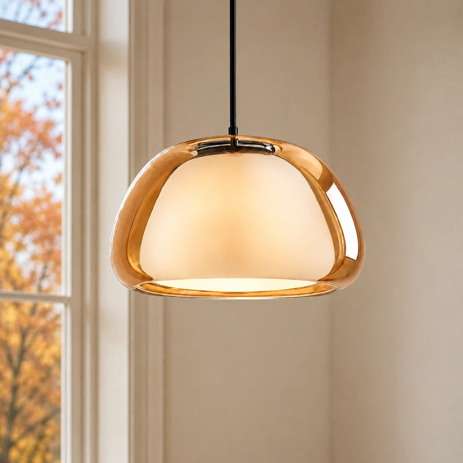 Zephyra Crystalline Dome Glass Pendant Light
