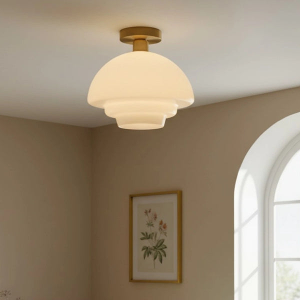 Zofia Retro Minimalistische Melkglas Plafondlamp