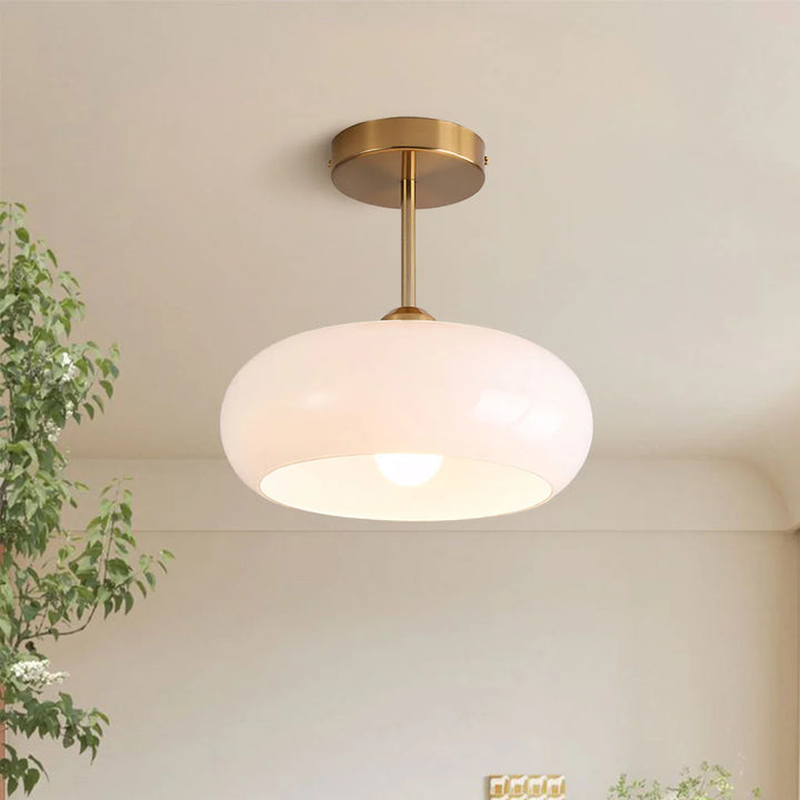 Lampada sospesa rotonda 78 cm con paralume in tessuto nero Lampada sospesa rotonda 78 cm con paralume in tessuto nero