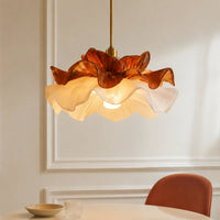 Roselle Modern Cream Acrylic Petal Pendant Light