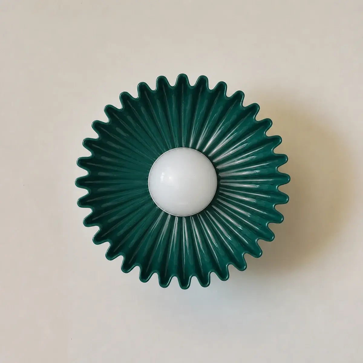Marenys Modern Ceramic Flower Wall Light — Ceramic / Dark Green